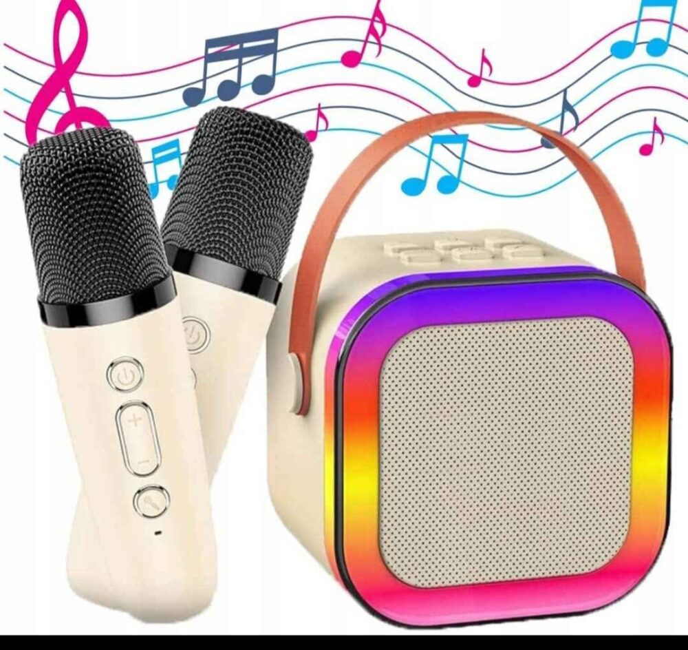 ⁦مايك لاسلكي مزدوج مع مكبر صوت K12 إضاءة LED⁩ - الصورة ⁦5⁩