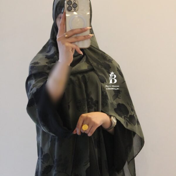 عبايه دبل شيفون نص كلوش