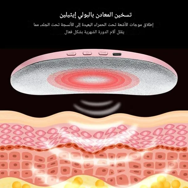 حزام التدفئة لتخفيف اللام الدورة للبطن والظهر - الصورة 2