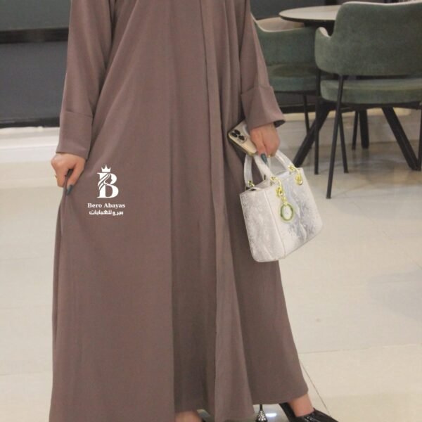 عبايه ساده قماش جاكار