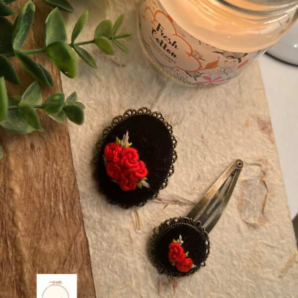 بروش ومشبك شعر تطريز