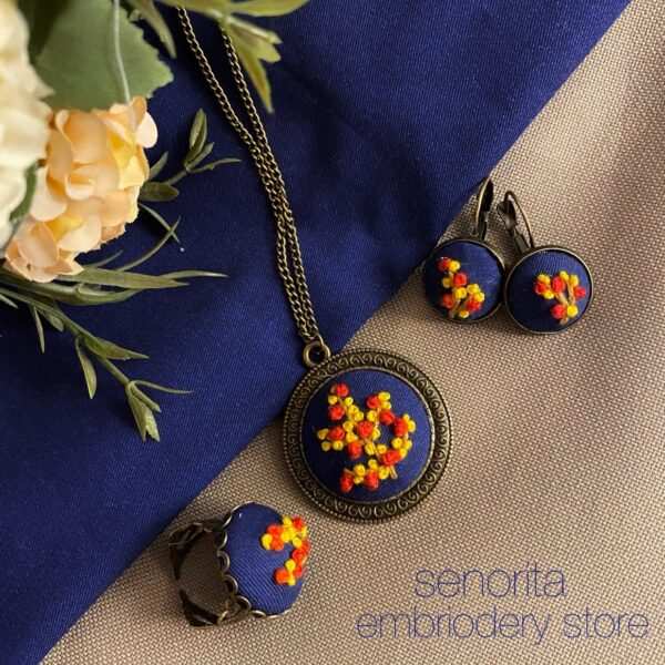 تطريز طقم اكسسوار