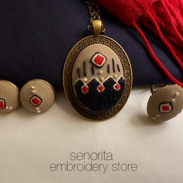 تطريز طقم اكسسوار