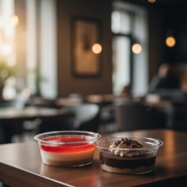 حلى كاسات مشكل بالفراولة والشوكولاتة