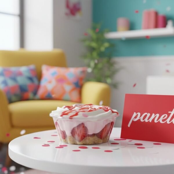 حلى بانيتوني بالفراولة والكريمة