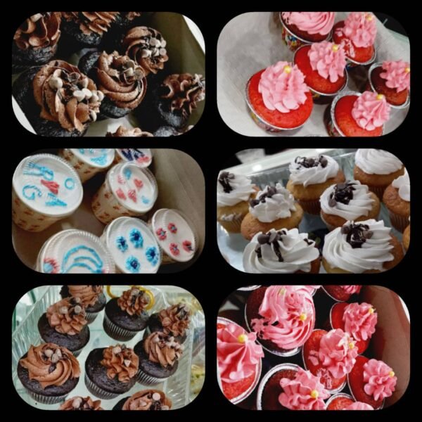 بوكس حلويات مشكل يضم كب كيك وديسرتات فردية