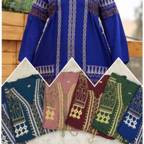 تونيك نسائي تراثي مطرز متوفر بعدة ألوان