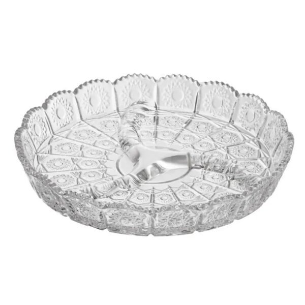 صحن زجاجي مقسم ثلاثي