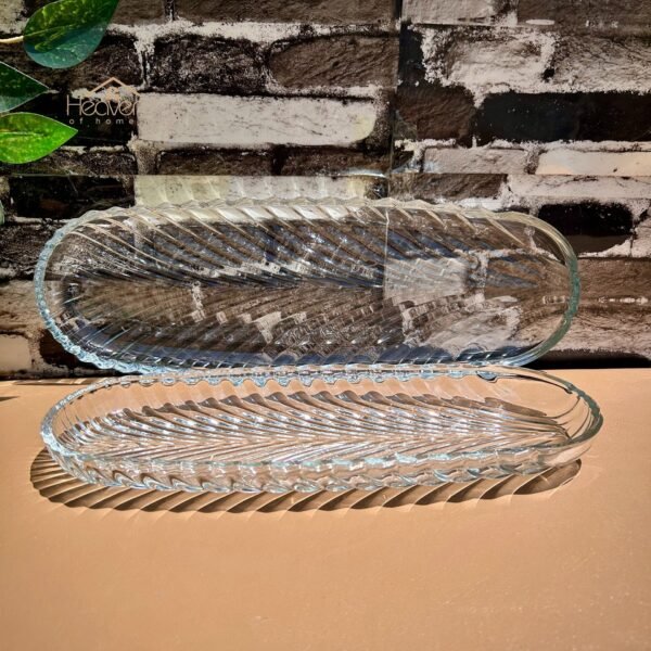 صحن تقديم زجاجي كريستال