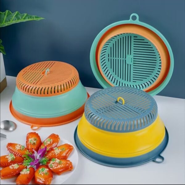 سلة غسيل وتغطية طعام