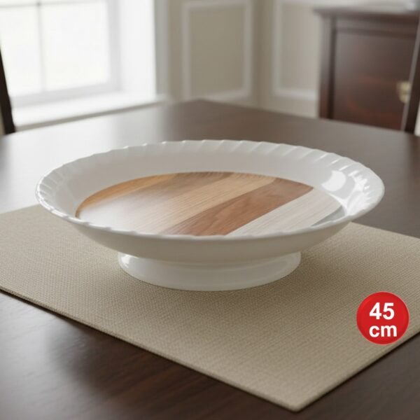 صحون تقديم دائرية قاعده