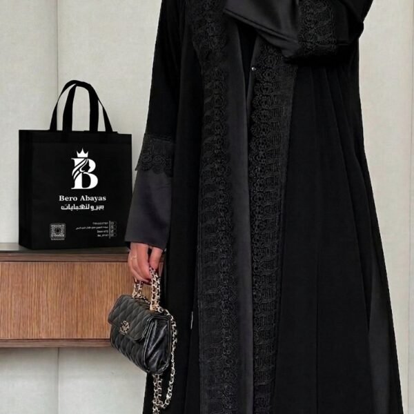 عبايه بكلف علكم والإمام وتفاعلات قماش جلجسي بقصه كلوش سعودي