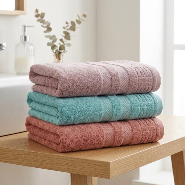 مجموعة مناشف فاخرة – قطن طبيعي 100% بنعومة الحرير وألوان الباستيل الساحرة.