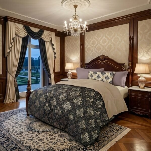 طقم مفرش "فيلدكريست كانون" الملكي - فخامة كلاسيكية بنقوش الدمسق الفاخرة