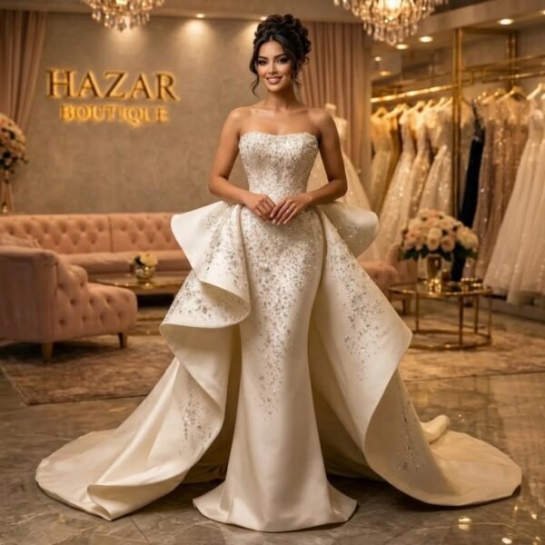 فستان زفاف جناح عرائسي