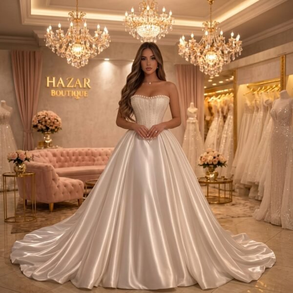 فستان زفاف حرير