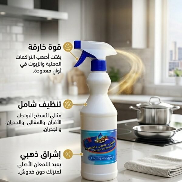 وداعاً للبقع العنيدة.. استعد بريق منزلك مع مُزيل الدهون الذهبية✨