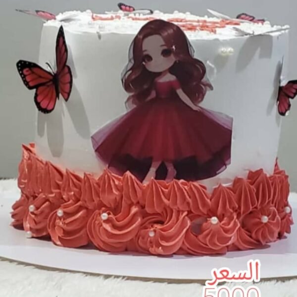 💃 تورتة "فستان الأميرة" – دلال وأناقة لصغيرتكِ ✨