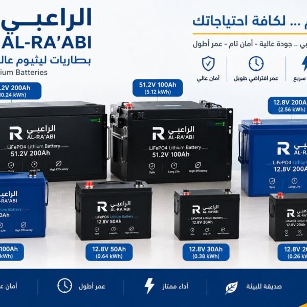 🔋 بطاريات ليثيوم الراعبي LiFePO4