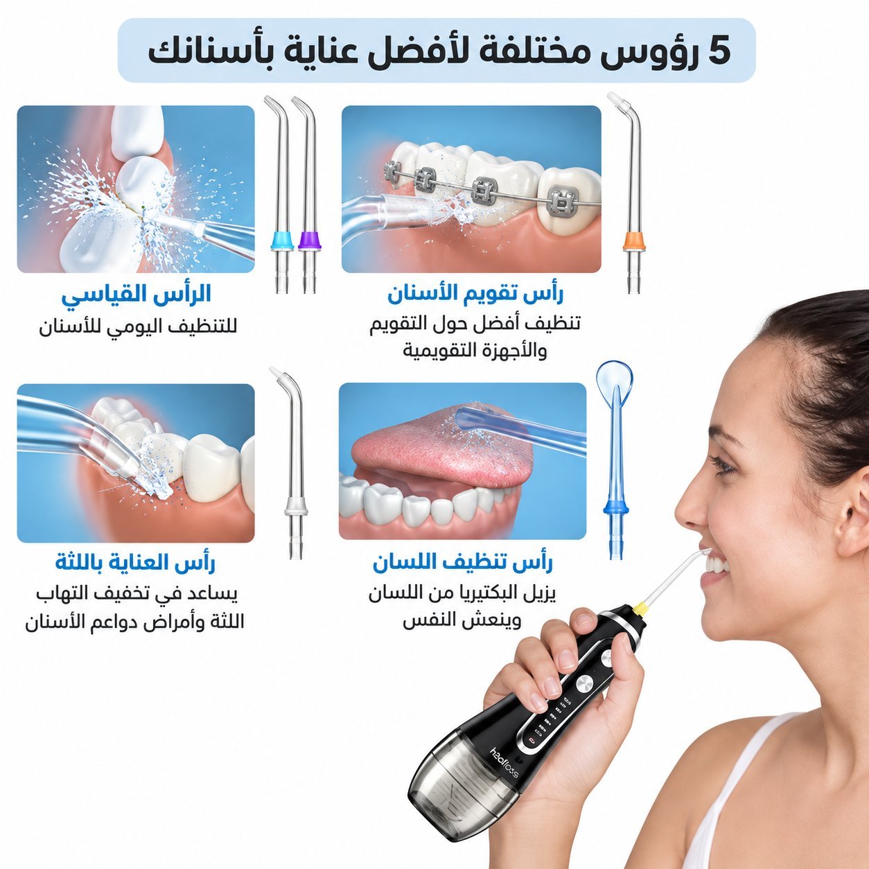 جهازH2O تنظيف الاسنان واللسان بالماء 300 مل - Image 4
