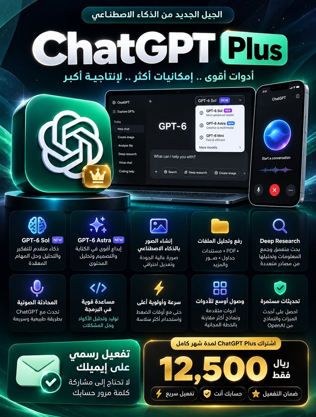 🤖 ChatGPT Plus — الجيل الجديد من الذكاء الاصطناعي - الصورة 3